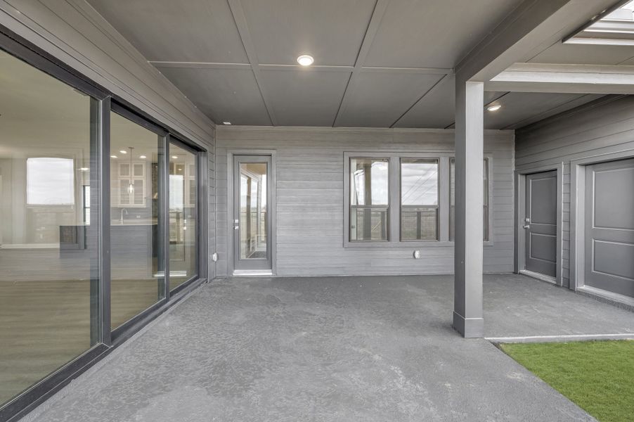 Exterior details and patio area of a home in Indigo - Enclave Collection, Richmond (Image 4).