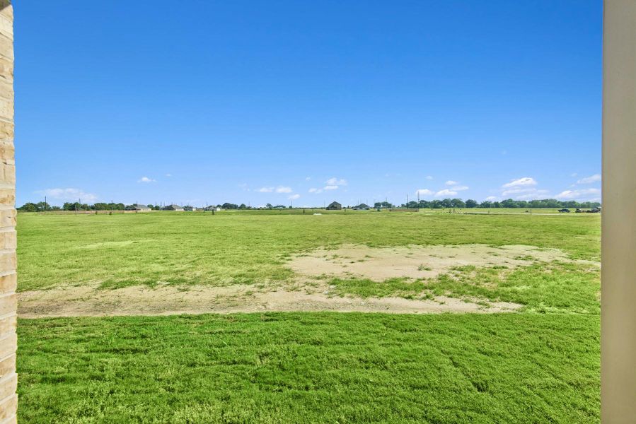 Amazing views of the huge lot from the covered patio