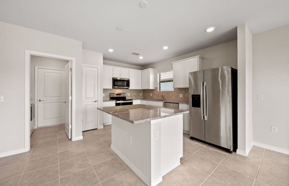 Kitchen with open concept layout