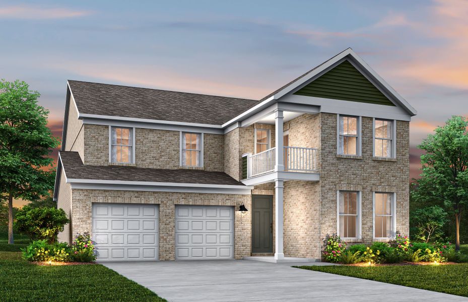 Front exterior of a new home in Devonshire, Mount Juliet, TN, highlighting curb appeal (Image 1). Front exterior of a new home in Devonshire, Mount Juliet, TN, highlighting curb appeal (Image 1).