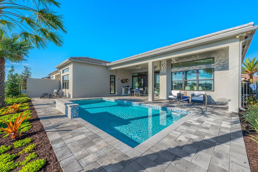 Representative exterior details of a home built from the Caroline Grande by GL Homes in Valencia Grand (55+), Boynton Beach (Image 24).