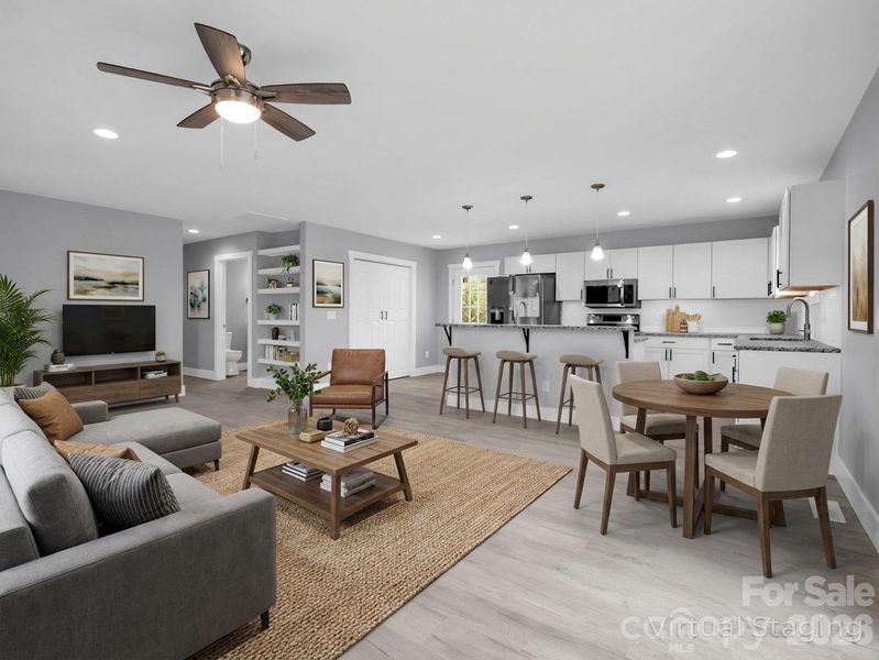 Furnished interior view inside a new home in , Rosman (Image 7).