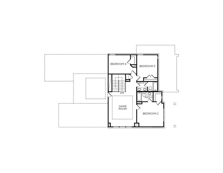 2D floor plan layout of this home in Canterra Creek  60', Rosharon, TX (Image 3).