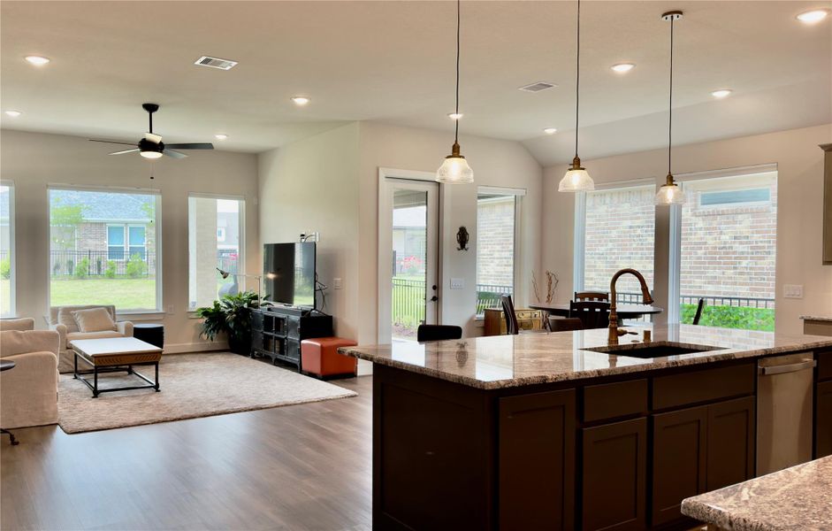 Open concept with tons of light