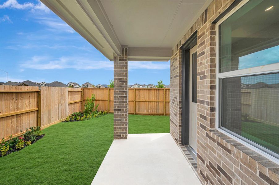 Enjoy the outdoors on the covered patio