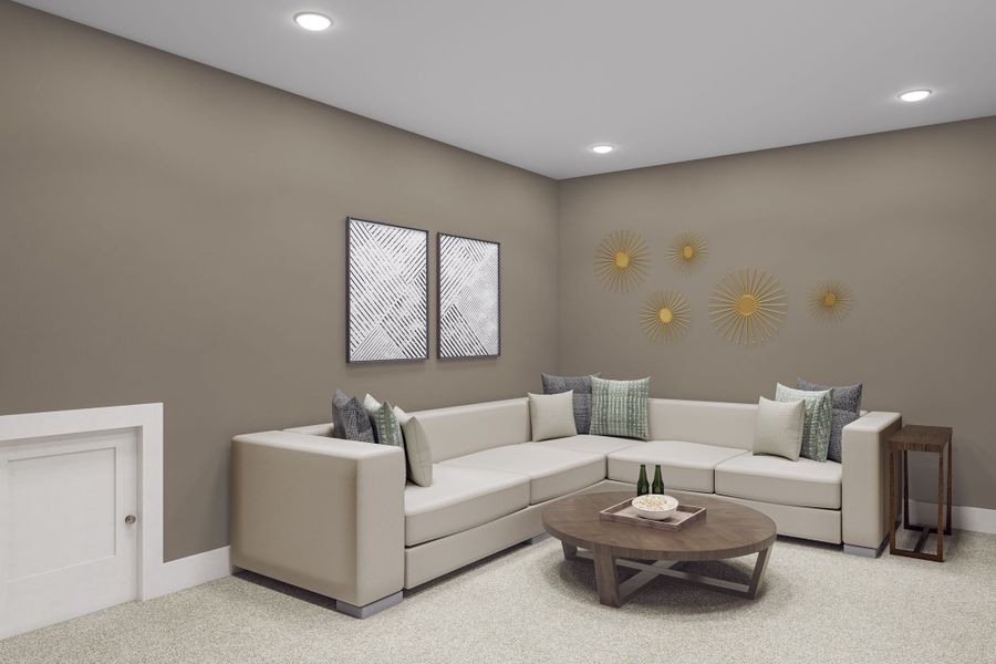 Representative furnished interior of a home built from the Seville by Tri Pointe Homes in Woodson’s Reserve, Spring (Image 14).