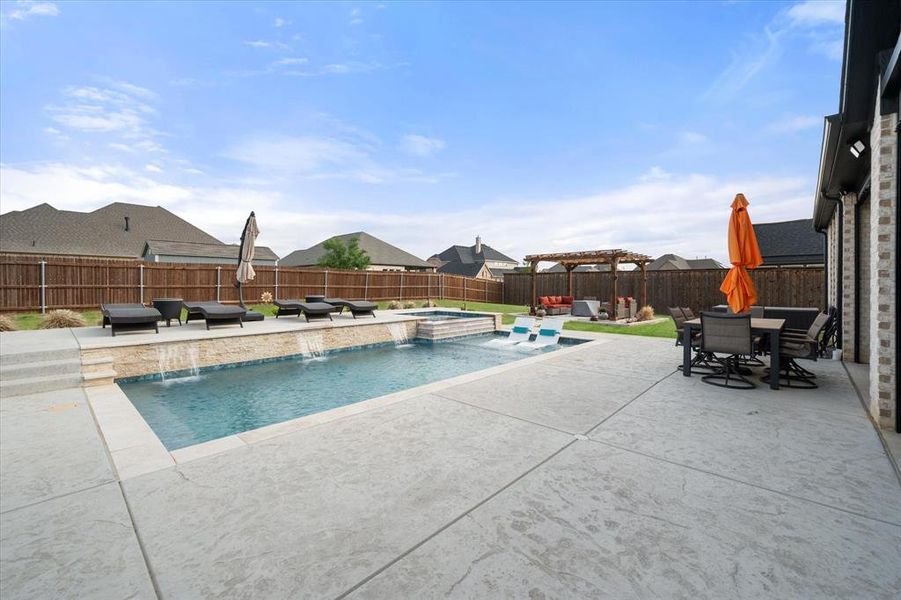 Extended patio to pool
