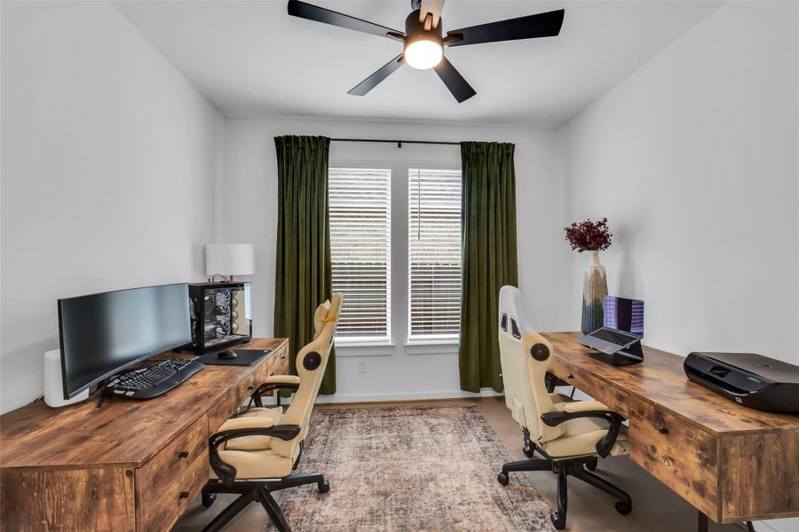 Furnished interior view inside a new home in Elyson 45' & 70', Cypress (Image 11).