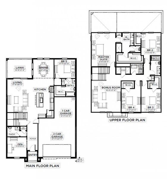 2D floor plan layout for the Gabriela by Casa Fresca Homes in Bellehaven, Belleview, FL (Image 3).