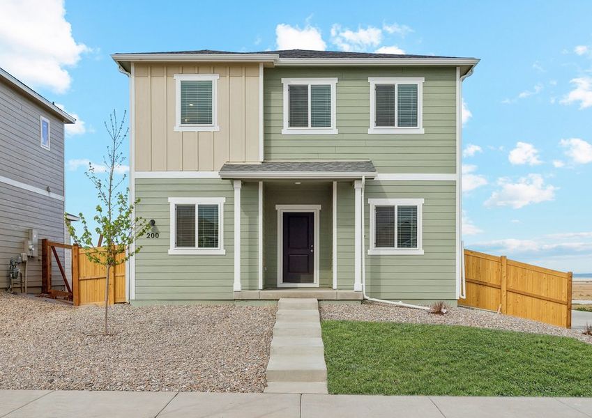 The Lily is a beautiful two story home with siding. The Lily is a beautiful two story home with siding.
