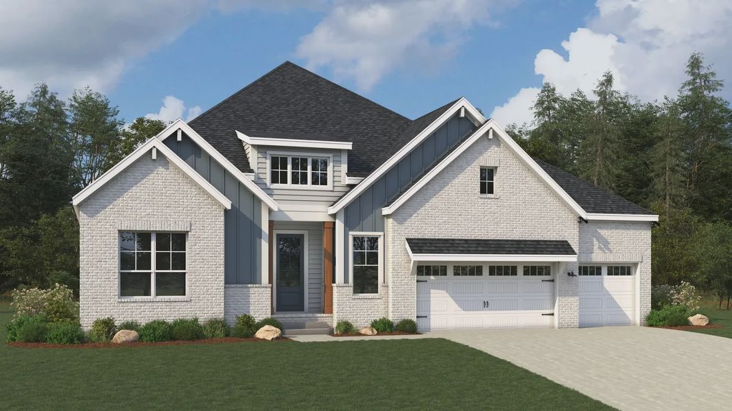 Front exterior of a new home in Brush Creek, Fairview, TN, highlighting curb appeal (Image 24).