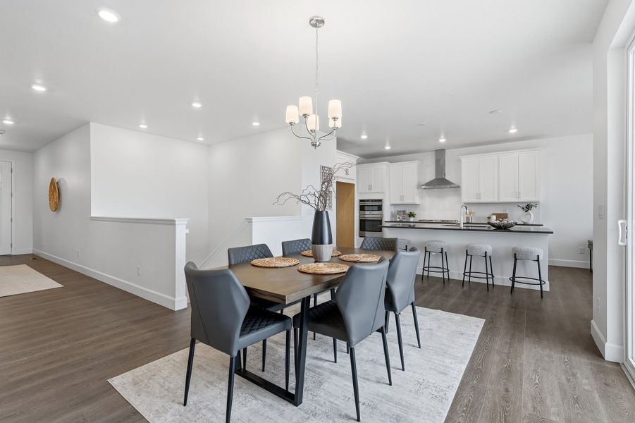 Furnished interior view inside a new home in Trailstone, Arvada (Image 13). Furnished interior view inside a new home in Trailstone, Arvada (Image 13).