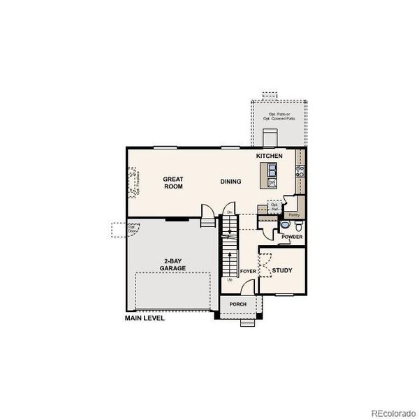 2D floor plan layout of this home in Anthology North, Parker, CO (Image 7).
