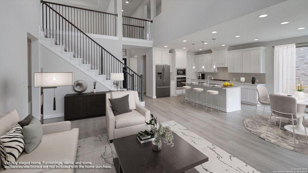 Furnished interior view inside a new home in Stevens Ranch 55', San Antonio (Image 8).