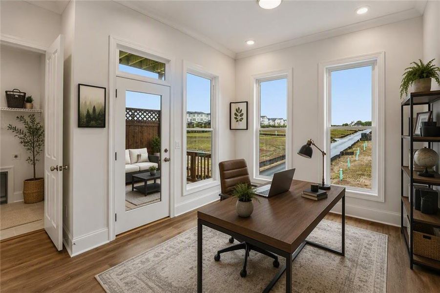 Furnished interior view inside a new home in Waterhaven, Cumming (Image 17).