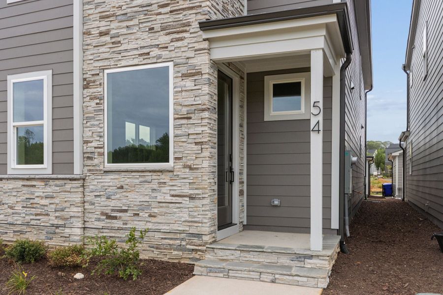 Representative exterior details of a home built from the Lumen C by Homes by Dickerson in Chatham Park, Pittsboro (Image 3).