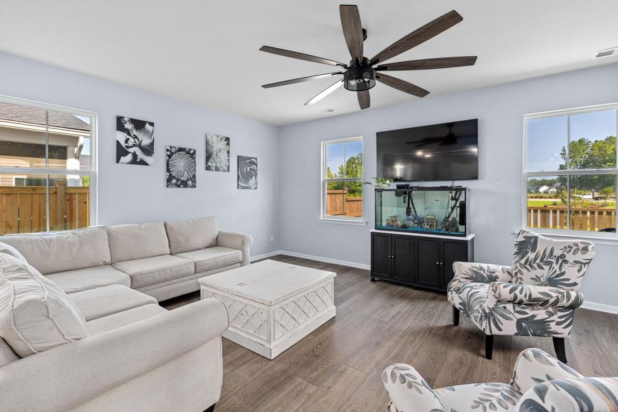 Furnished interior view inside a new home in Sweetgrass at Summers Corner, Summerville (Image 27).