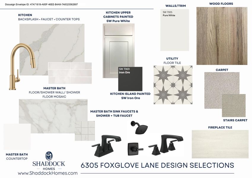 Sample of building materials used in homes in Aster Park, McKinney (Image 3).