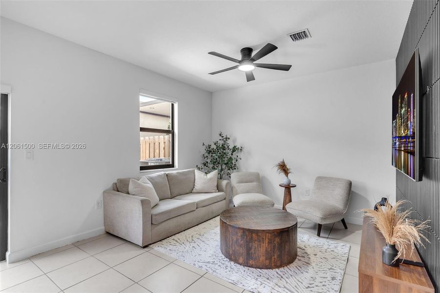 Furnished interior view inside a new home in , Miami (Image 6). Furnished interior view inside a new home in , Miami (Image 6).