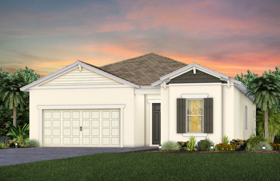 Representative exterior photo of a completed home built from the Prestige by Pulte Homes in SeaFlower, Bradenton, FL (Image 23). Representative exterior photo of a completed home built from the Prestige by Pulte Homes in SeaFlower, Bradenton, FL (Image 23).
