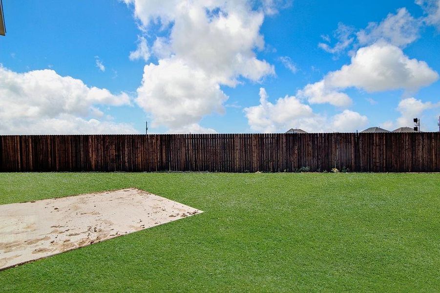 Exterior details and patio area of a home in Trails of Fossil Creek, Fort Worth (Image 3).