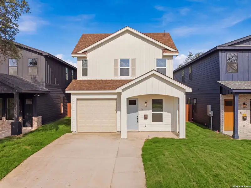 Front exterior of a new home in , San Antonio, TX, highlighting curb appeal (Image 24).