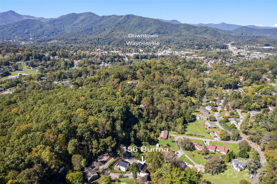 Home is located less than 1 mile from downtown Waynesville, NC
