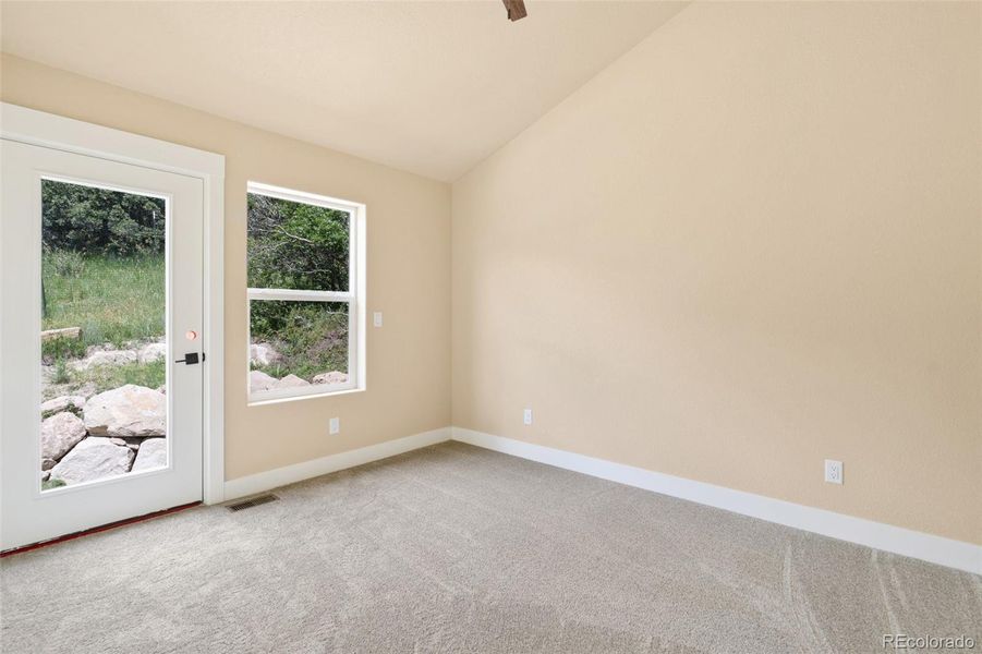 2nd bedroom on upper level, with private walk-out to the backyard 2nd bedroom on upper level, with private walk-out to the backyard