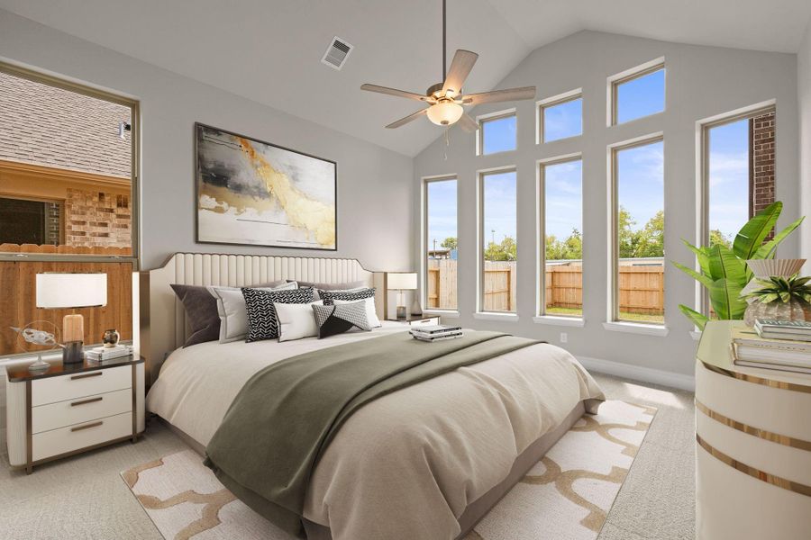 Furnished interior view inside a new home in Coastal Point, League City (Image 13).