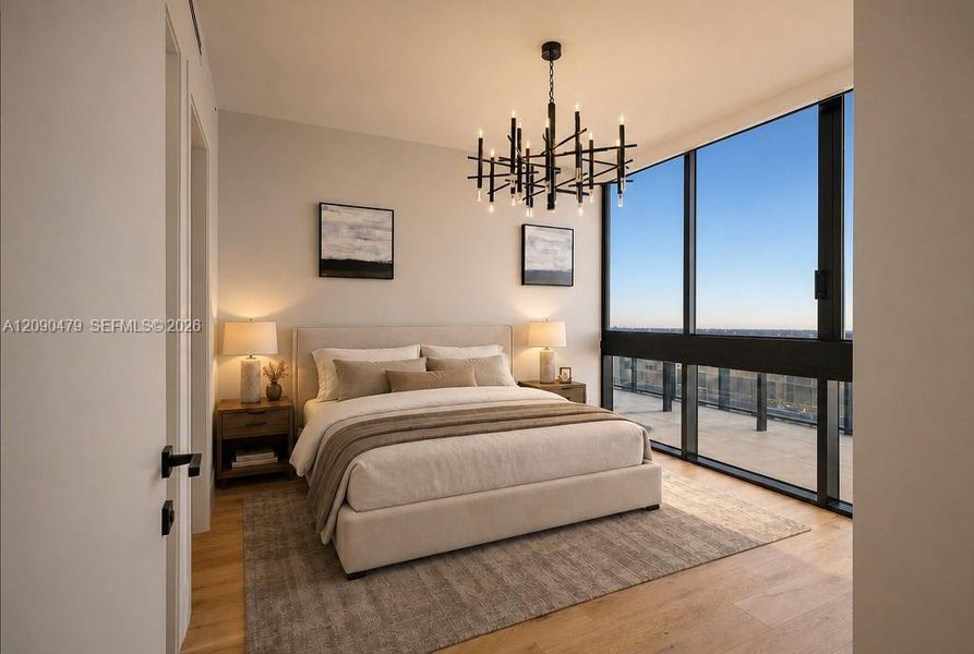 Furnished interior view inside a new home in , Fort Lauderdale (Image 36).