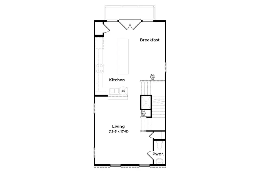 2D floor plan layout of this home in Daybreak, Newnan, GA (Image 3).