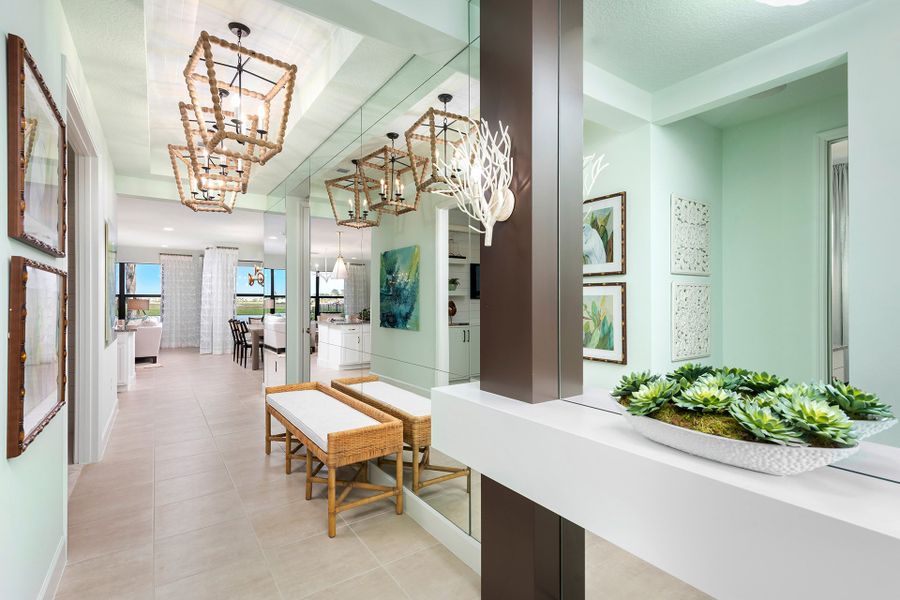 Representative furnished interior of a home built from the Sanderling by GL Homes in Valencia Parc at Riverland, Port St. Lucie (Image 15).