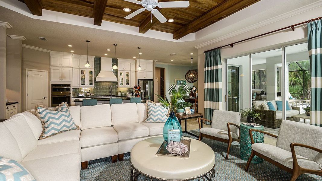 Furnished interior view inside a new home in SkySail Real Estate and Homes for Sale in Naples, FL - Neal Communities, Naples (Image 16).