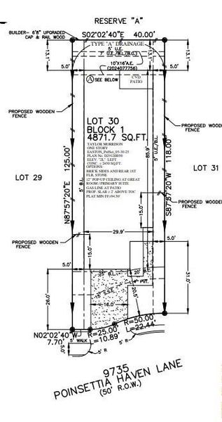 9735 Poinsettia Haven Lane preliminary plot plan