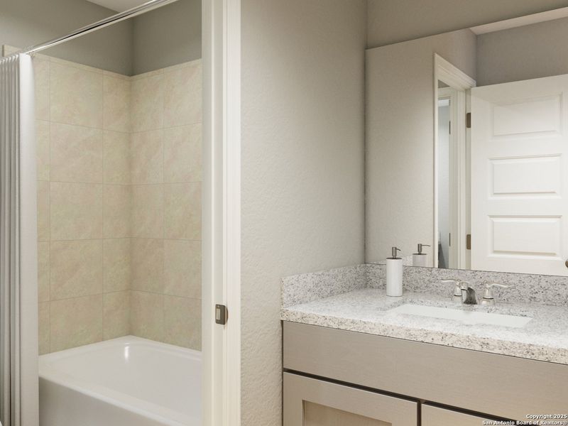 Furnished interior view inside a new home in Cinco Lakes, San Antonio (Image 18).