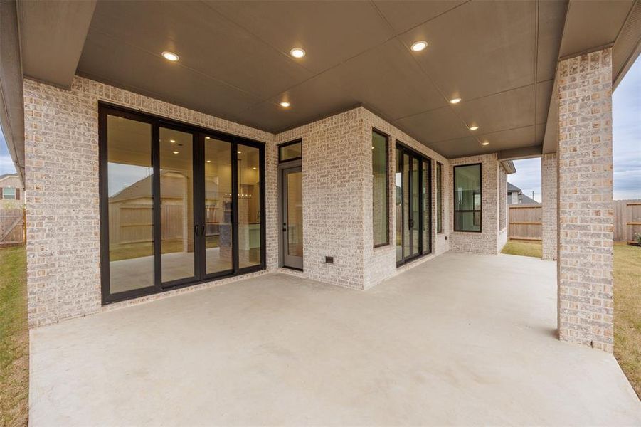 Extended Covered Patio with Gas Connection for Grill