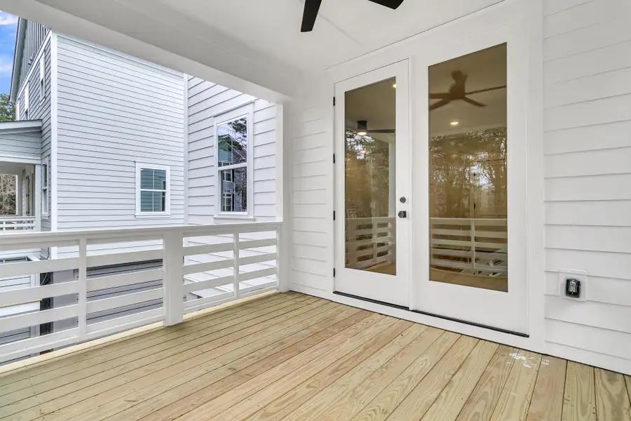 Exterior details and patio area of a home in , Charleston (Image 27).