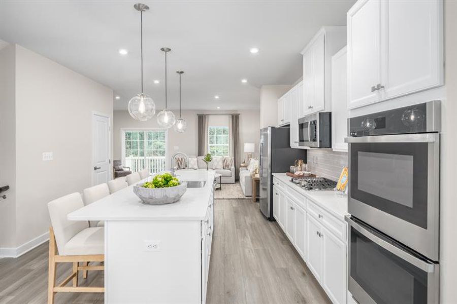 Representative furnished interior of a home built from the Schubert by Ryan Homes in Alexander Towns, Lawrenceville (Image 8).
