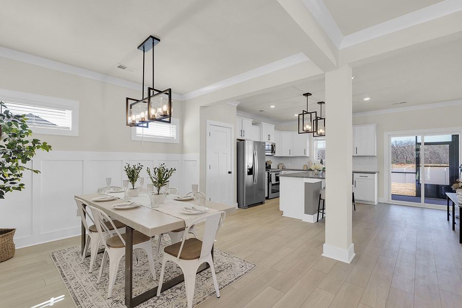 Representative furnished interior of a home built from the Porter II by Great Southern Homes in Cottages at Roofs Pond, West Columbia (Image 9).