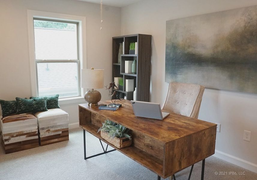 Representative furnished interior of a home built from the Kingston by Epcon Communities in The Courtyards at Oak Grove, Durham (Image 14).