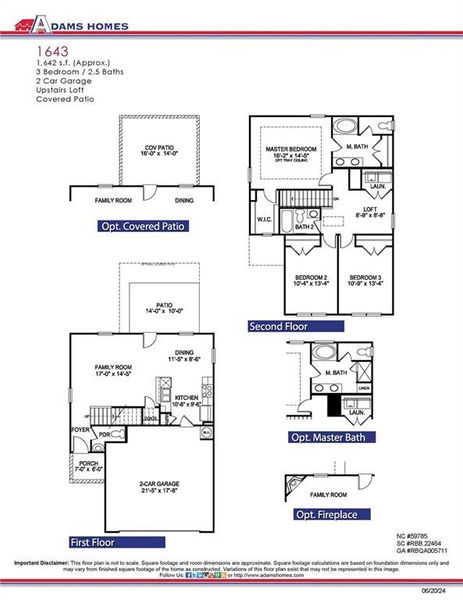 2D floor plan layout of this home in Canterbury Villas, Carrollton, GA (Image 4).