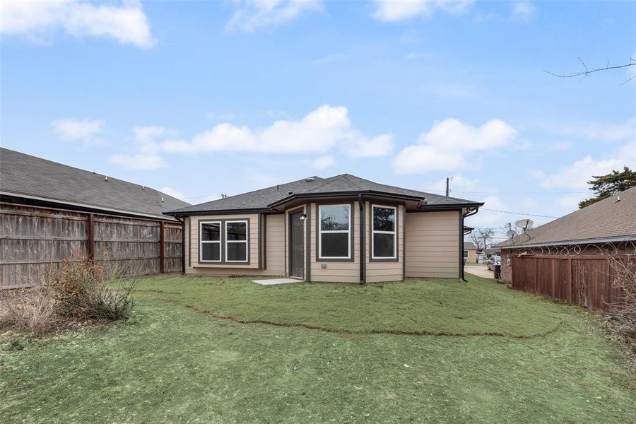 Exterior details and patio area of a home in , Dallas (Image 3). Exterior details and patio area of a home in , Dallas (Image 3).