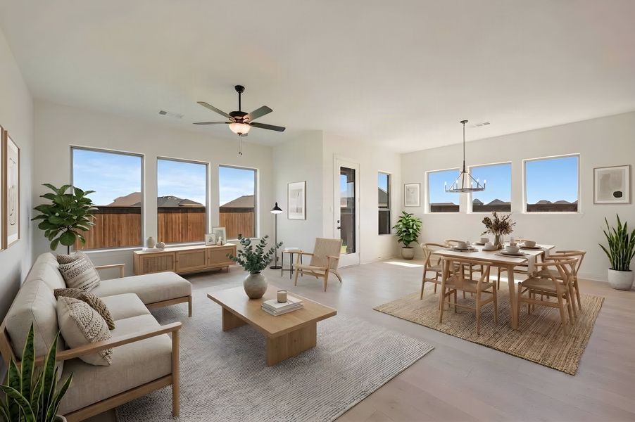Furnished interior view inside a new home in Creekshaw – Classic, Royse City (Image 8).