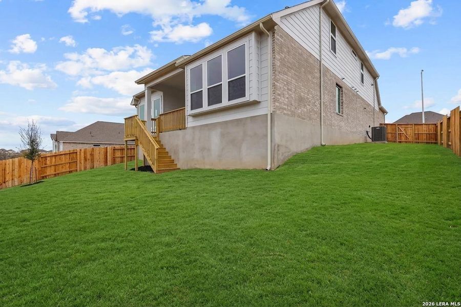 Exterior details and patio area of a home in Homestead, Schertz (Image 4). Exterior details and patio area of a home in Homestead, Schertz (Image 4).