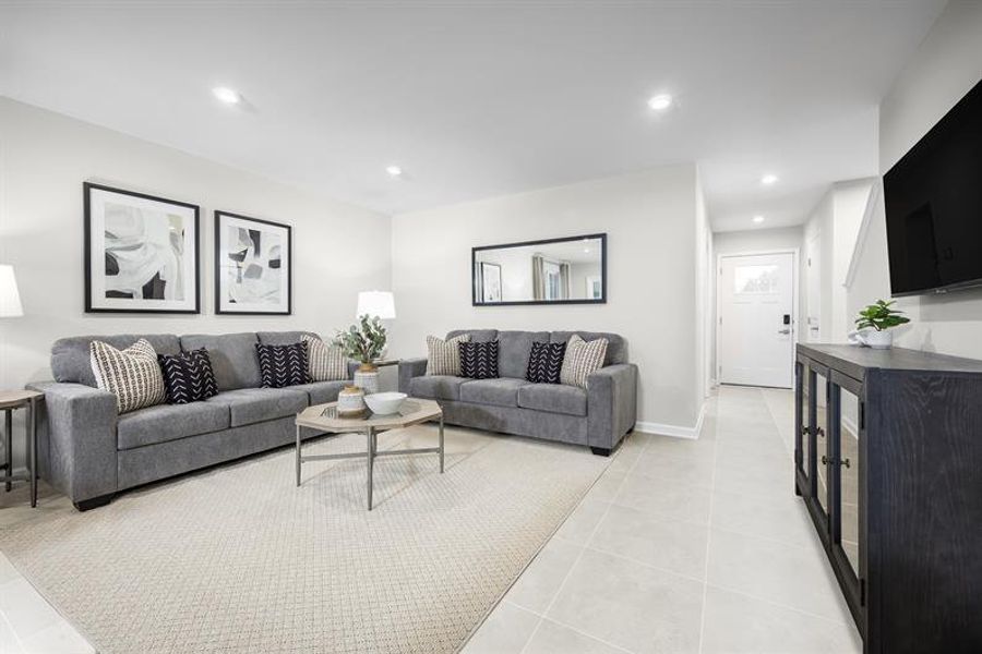 Furnished interior view inside a new home in Seminole Palms Townhomes, Palm Coast (Image 8).
