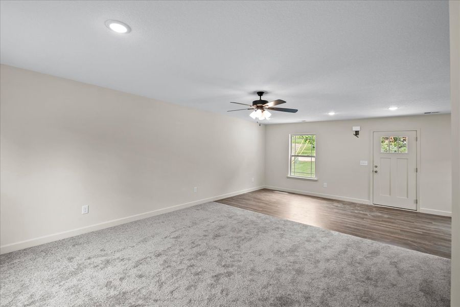 Representative unfurnished interior of a home built from the Branson by Enchanted Homes in Gentry Place, Spartanburg (Image 7).