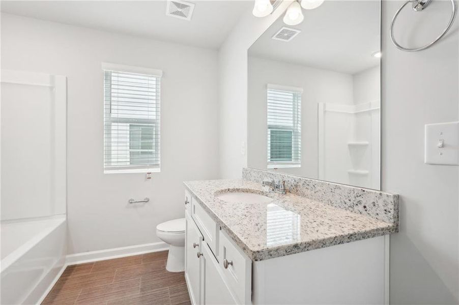 Furnished interior view inside a new home in Fairview Lake, Conyers (Image 16). Furnished interior view inside a new home in Fairview Lake, Conyers (Image 16).