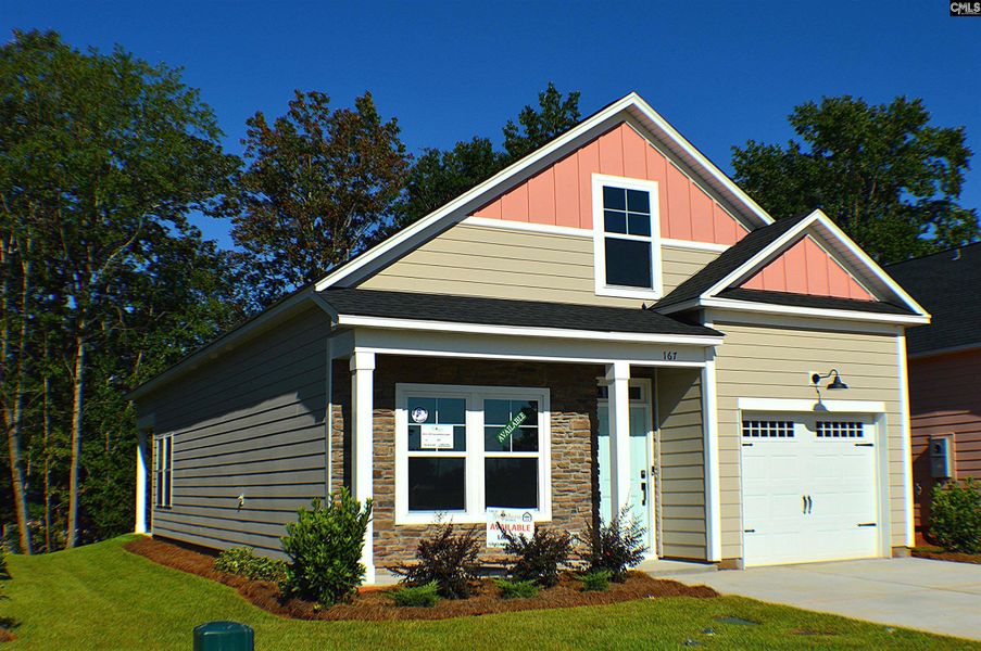 Front exterior of a new home in Bickley Station, Irmo, SC, highlighting curb appeal (Image 18).