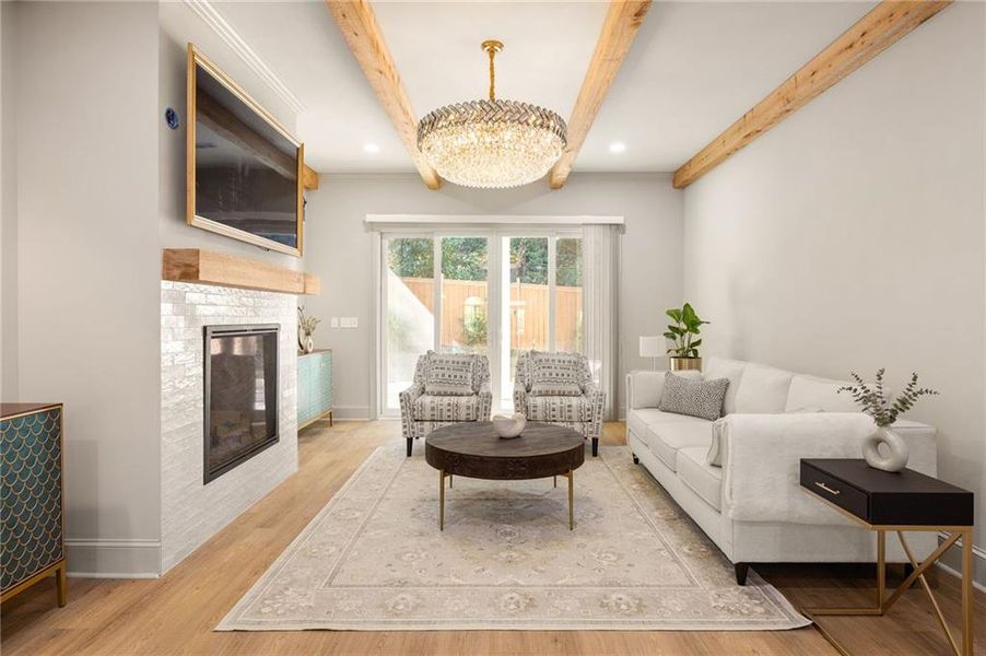 Furnished interior view inside a new home in , Atlanta (Image 13).