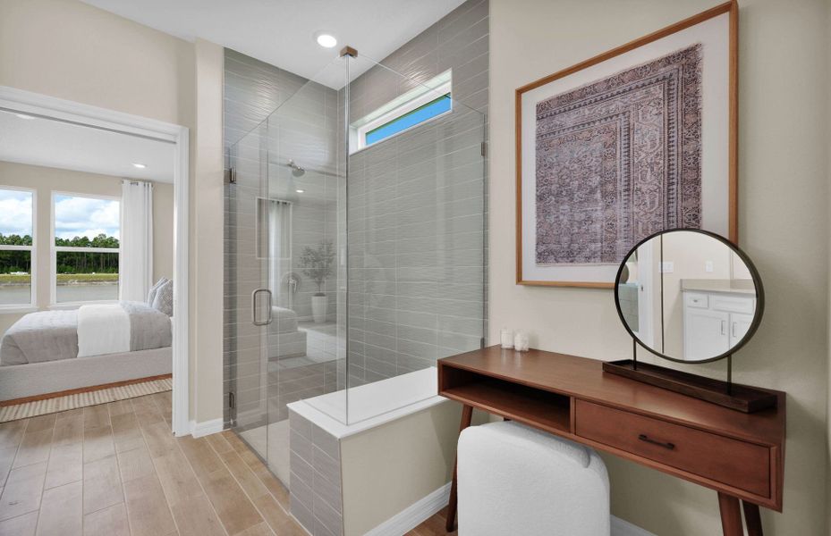 Furnished interior in a model home at Westerly Park at Wildlight in Wildlight (Image 5). Furnished interior in a model home at Westerly Park at Wildlight in Wildlight (Image 5).